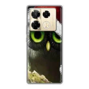 Чехлы с принтом СОВЫ для Infinix Note 40 Pro (Новогодняя Сова)