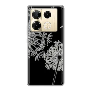 Аксессуар Силиконовый Чехол с одуванчиками на Infinix Note 40 Pro