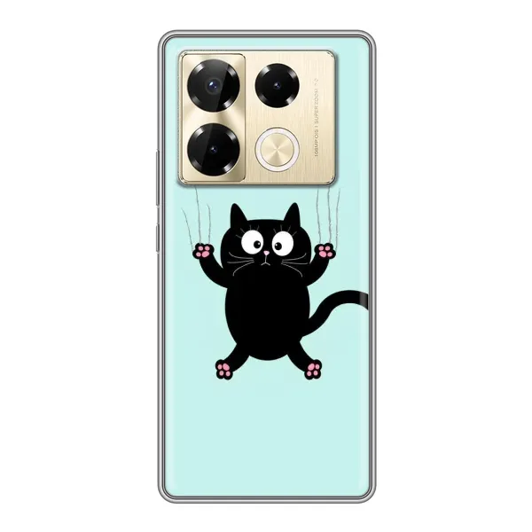 Чехол с рисунком «Падающий кот» для Infinix Note 40 Pro Чехол с рисунком «Падающий кот» для Infinix Note 40 Pro