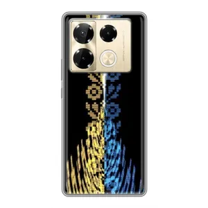 Силиконовый Чехол на Infinix Note 40 Pro (Патриотическая вышиванка)