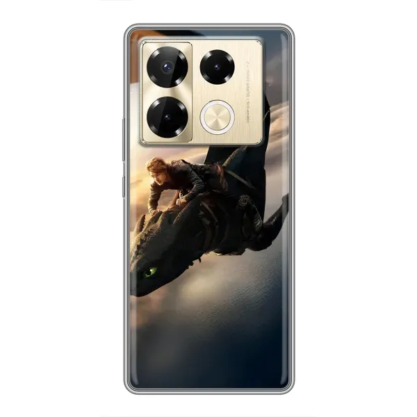 Чехол с рисунком «Полет Беззубика» для Infinix Note 40 Pro