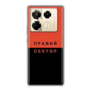 Чехлы УПА (Красно-Чёрный) на Infinix Note 40 Pro (Правый Серктор)