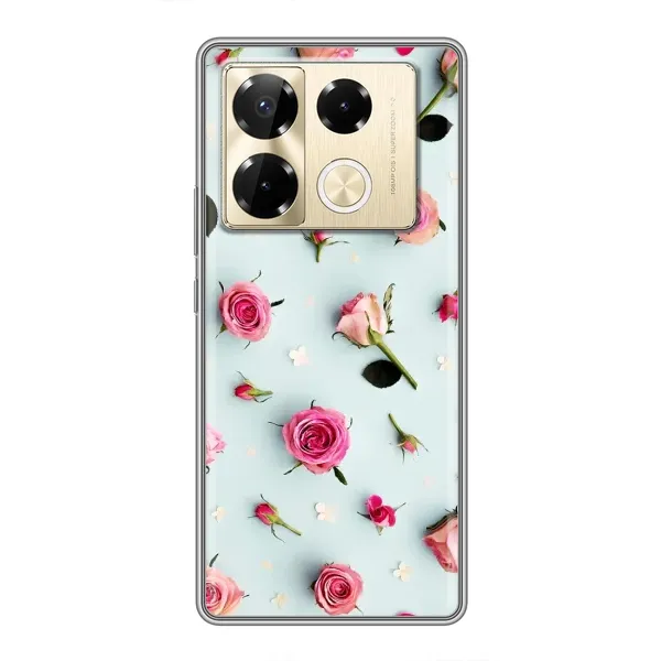Чехол с рисунком «Разные цветы» для Infinix Note 40 Pro