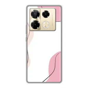 Чохол квітковий дизайн для Infinix Note 40 Pro (Рожевий фон)