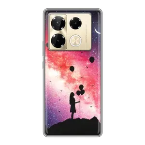 Силиконовые Чехлы Любимому человеку для Infinix Note 40 Pro (Шарики в небе)