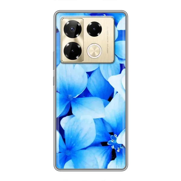 Чехол с рисунком «Синие цветы» для Infinix Note 40 Pro Чехол с рисунком «Синие цветы» для Infinix Note 40 Pro