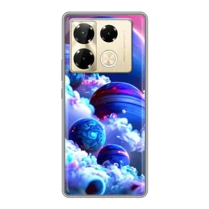 Чохли КОСМОС  на Infinix Note 40 Pro (Сині планети)