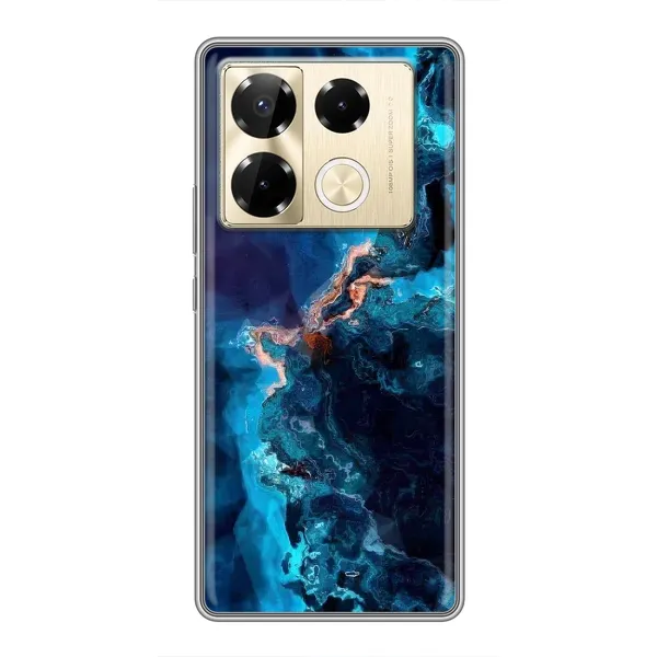 Чехол с рисунком «Синий мрамор» для Infinix Note 40 Pro