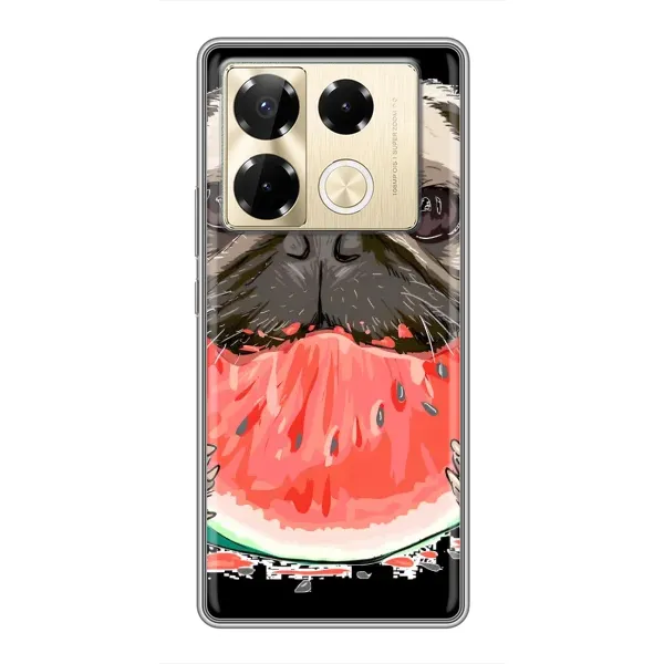 Чехол с рисунком «Смешной Мопс» для Infinix Note 40 Pro Чехол с рисунком «Смешной Мопс» для Infinix Note 40 Pro