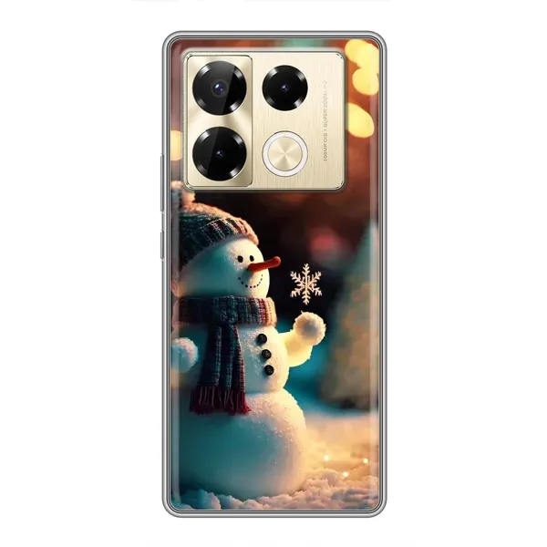 Чехол с рисунком «Снеговик праздничный» для Infinix Note 40 Pro Чехол с рисунком «Снеговик праздничный» для Infinix Note 40 Pro