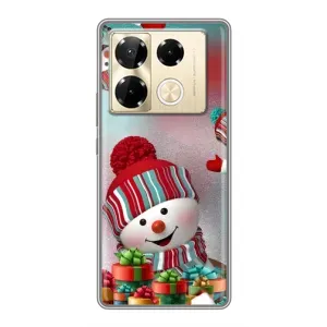 Чохли на Новий Рік Infinix Note 40 Pro (Сніговик в шапці)