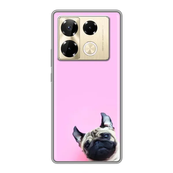 Чехол с рисунком «Собака на розовом» для Infinix Note 40 Pro Чехол с рисунком «Собака на розовом» для Infinix Note 40 Pro