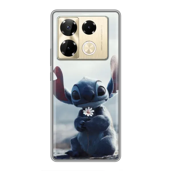 Чехол с рисунком «Стич с цветочком» для Infinix Note 40 Pro Чехол с рисунком «Стич с цветочком» для Infinix Note 40 Pro