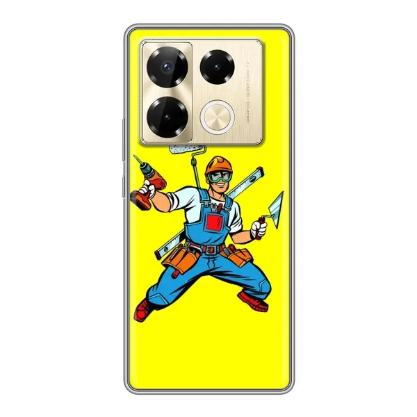 Чехол с рисунком «Строитель» для Infinix Note 40 Pro Чехол с рисунком «Строитель» для Infinix Note 40 Pro