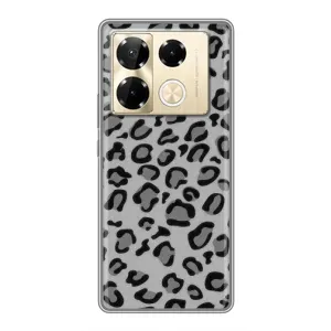 Чехол с леопардовым принтом на Infinix Note 40 Pro (Темный леопрад)