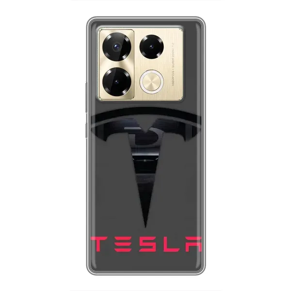 Чехол с рисунком «Logo TESLA» для Infinix Note 40 Pro Чехол с рисунком «Logo TESLA» для Infinix Note 40 Pro