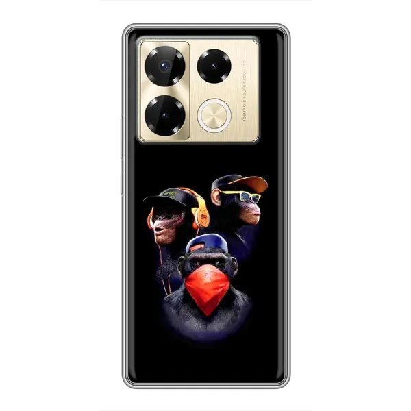 Чехол с рисунком «Три обезьяны» для Infinix Note 40 Pro Чехол с рисунком «Три обезьяны» для Infinix Note 40 Pro