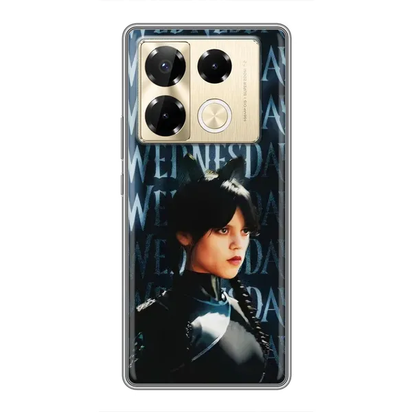 Чехол с рисунком «Уэнздей с ушками» для Infinix Note 40 Pro Чехол с рисунком «Уэнздей с ушками» для Infinix Note 40 Pro