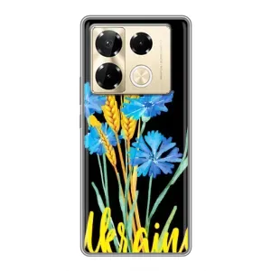 Чехол на Infinix Note 40 Pro Украинский дизайн (Ukraine в цветочках)