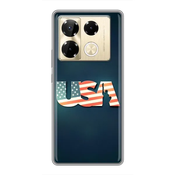 Чехол с рисунком «USA» для Infinix Note 40 Pro Чехол с рисунком «USA» для Infinix Note 40 Pro