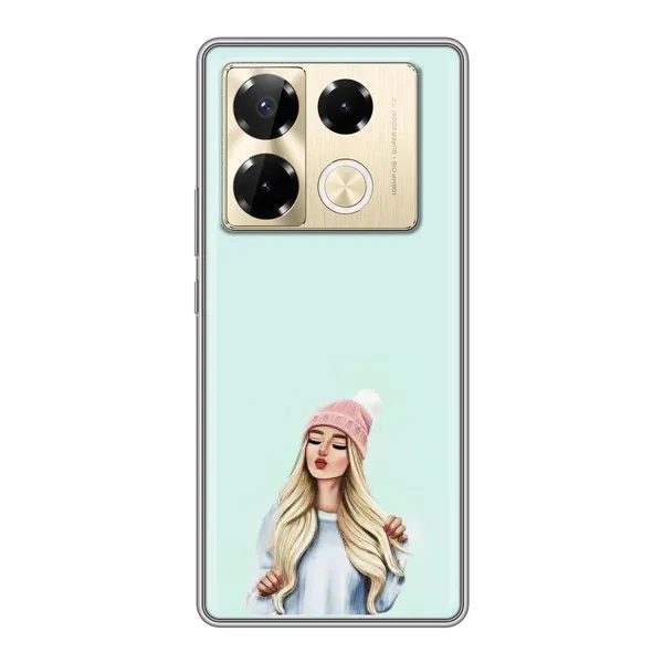 Чехол с рисунком «В шапке» для Infinix Note 40 Pro Чехол с рисунком «В шапке» для Infinix Note 40 Pro
