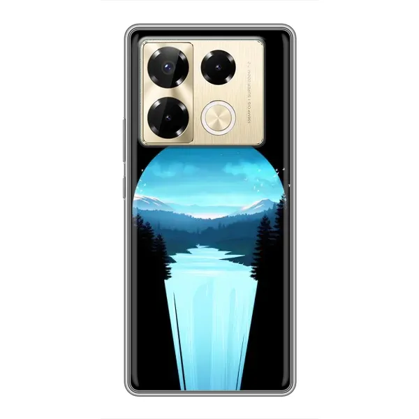 Чехол с рисунком «Синий Водопад» для Infinix Note 40 Pro