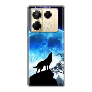 Чехол с Волком на Infinix Note 40 Pro (Воет на луну)