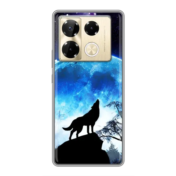 Чехол с рисунком «Воет на луну» для Infinix Note 40 Pro Чехол с рисунком «Воет на луну» для Infinix Note 40 Pro