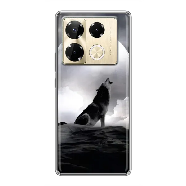 Чехол с рисунком «Волк и луна» для Infinix Note 40 Pro Чехол с рисунком «Волк и луна» для Infinix Note 40 Pro