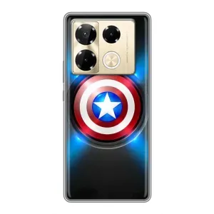 Чохол с Щітом Капітана Америки на Infinix Note 40 Pro (Яскраий Щит Капітана)