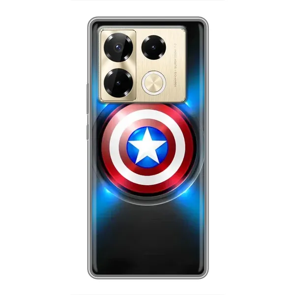 Чехол с рисунком «Яркий Щит Капитана» для Infinix Note 40 Pro Чехол с рисунком «Яркий Щит Капитана» для Infinix Note 40 Pro