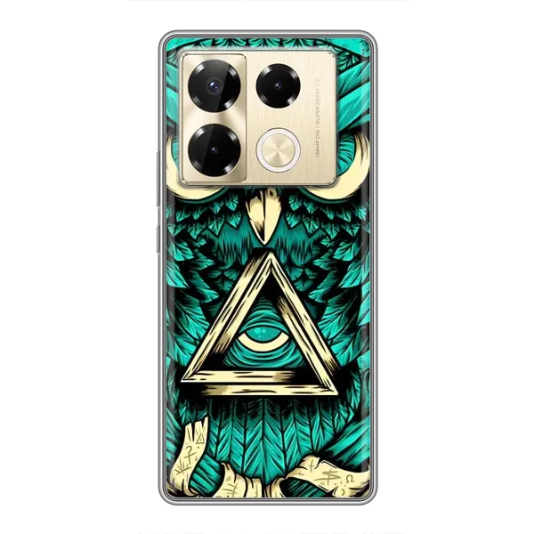 Чехол с рисунком «Зеленая сова» для Infinix Note 40 Pro Чехол с рисунком «Зеленая сова» для Infinix Note 40 Pro