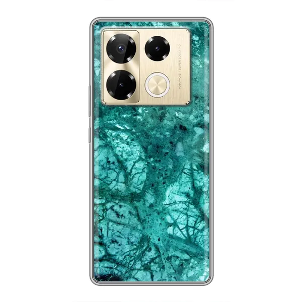 Чехол с рисунком «Зеленый мрамор» для Infinix Note 40 Pro