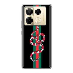 Чохли бренд ГУЧЧІ для Infinix Note 40 Pro (Змій Гуччі)