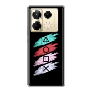 Чехол КИБЕРСПОРТ для Infinix Note 40 Pro (Значки Sony)