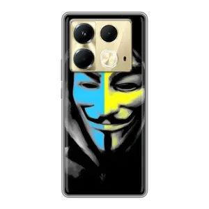 Чехол с Украинской символикой на Инфиникс Нот 40 (Анонимус патриот)