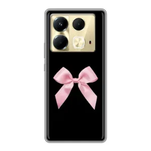 Чехол банты для Infinix Note 40 (Бант на черном)