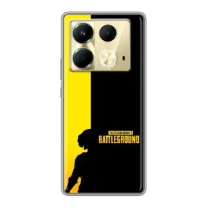 Чохол (TPU) з картинкою "Лого Пабг" на Інфінікс Нот 40 (Battlegrounds)