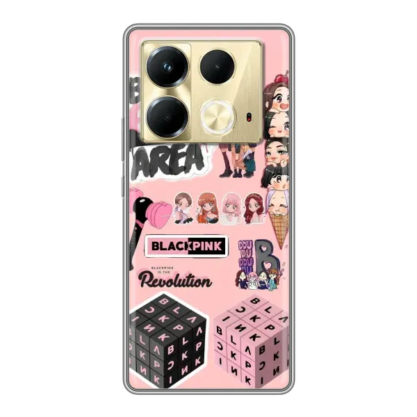 Чехол с рисунком «BLACK PINK коллаж» для Infinix Note 40 Чехол с рисунком «BLACK PINK коллаж» для Infinix Note 40