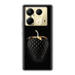 Чохол з зображенням смачної їжі для Infinix Note 40 (Чорна полуниця)