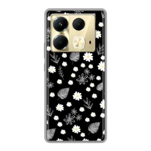 Чохли з тематикою "КВІТИ" на Infinix Note 40 (цвітіння на чорному)