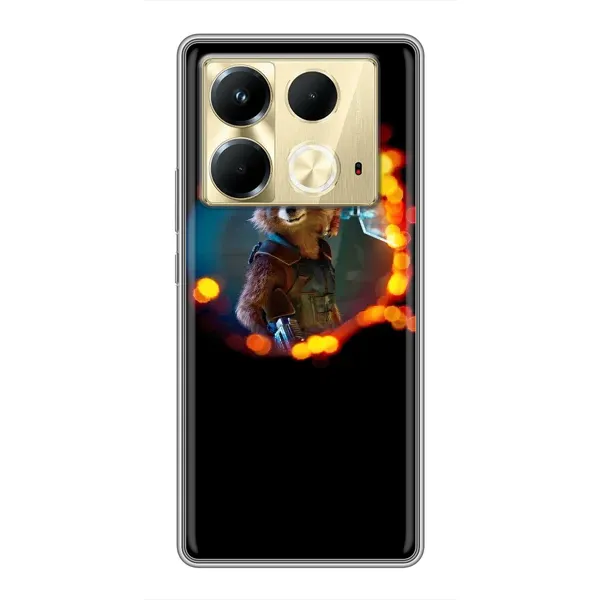 Чехол с рисунком «Енот Ракета» для Infinix Note 40