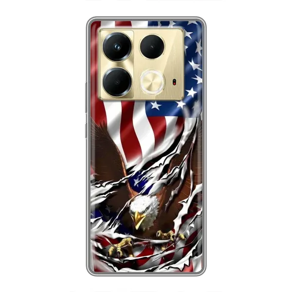 Чехол с рисунком «Флаг USA» для Infinix Note 40 Чехол с рисунком «Флаг USA» для Infinix Note 40