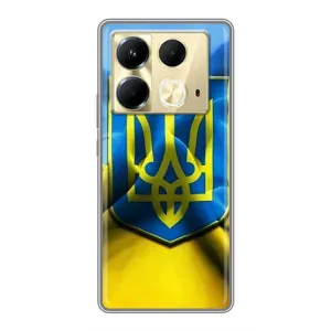 Чехол с картинкой (Патриотический ГЕРБ) на Infinix Note 40 (Герб и Флаг Украины)