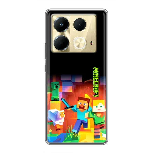 Чехол с рисунком «Герой Майнкрафт» для Infinix Note 40 Чехол с рисунком «Герой Майнкрафт» для Infinix Note 40
