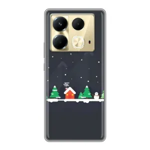 Силіконовий бампер на різдво для Infinix Note 40 (Місто зимове)
