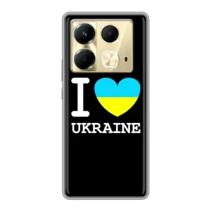 Чехол с Украинской символикой на Инфиникс Нот 40 (I Love Ukraine)