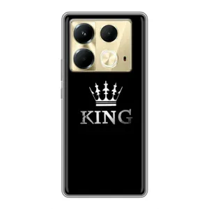 Чехол (Корона на чёрном фоне) для Инфиникс Нот 40 (KING)