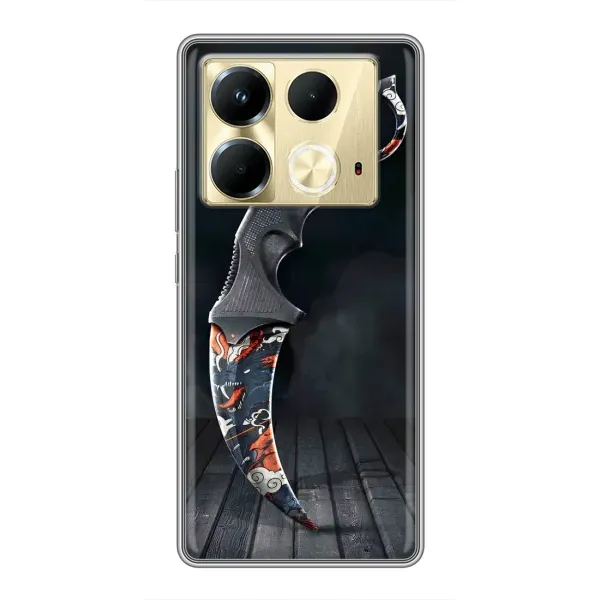 Чехол с рисунком «Кинжал КС ГО» для Infinix Note 40 Чехол с рисунком «Кинжал КС ГО» для Infinix Note 40