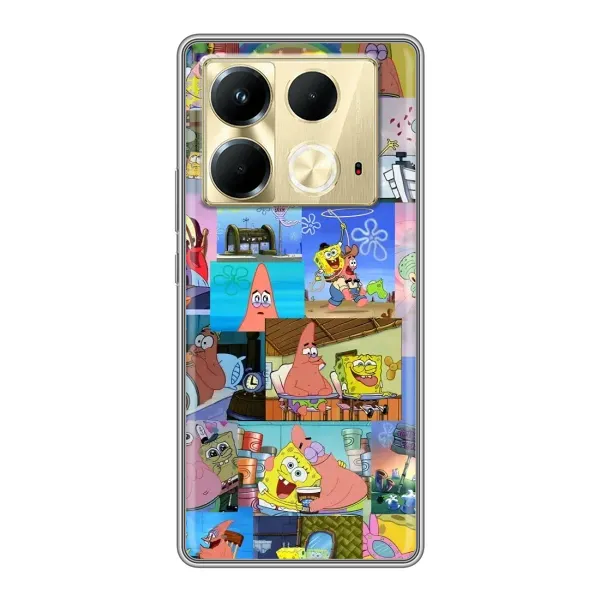 Чехол с рисунком «Комиксы Спанч Боб» для Infinix Note 40 Чехол с рисунком «Комиксы Спанч Боб» для Infinix Note 40